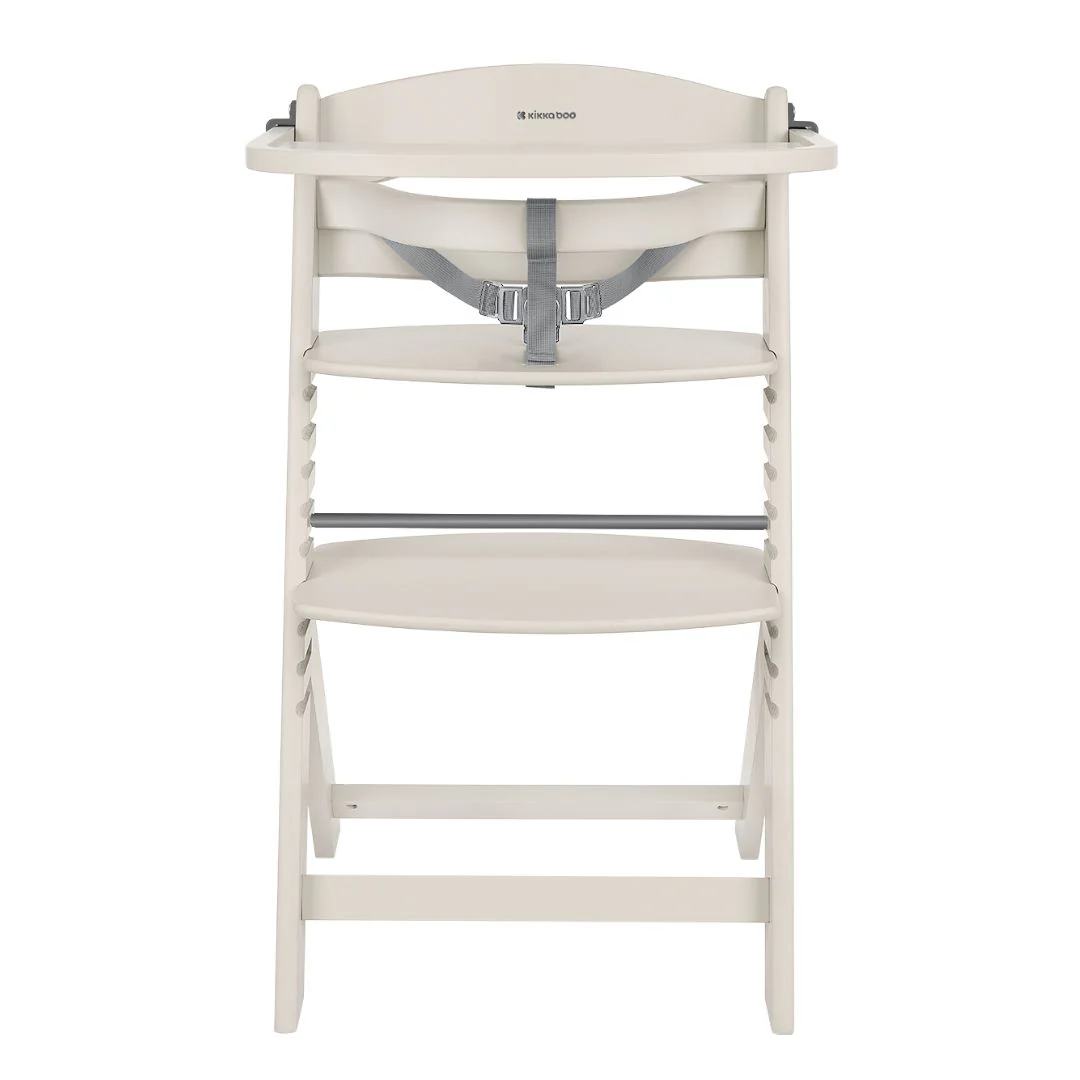 KikkaBoo® Nordy Wooden High Chair Light Beige - Image 6