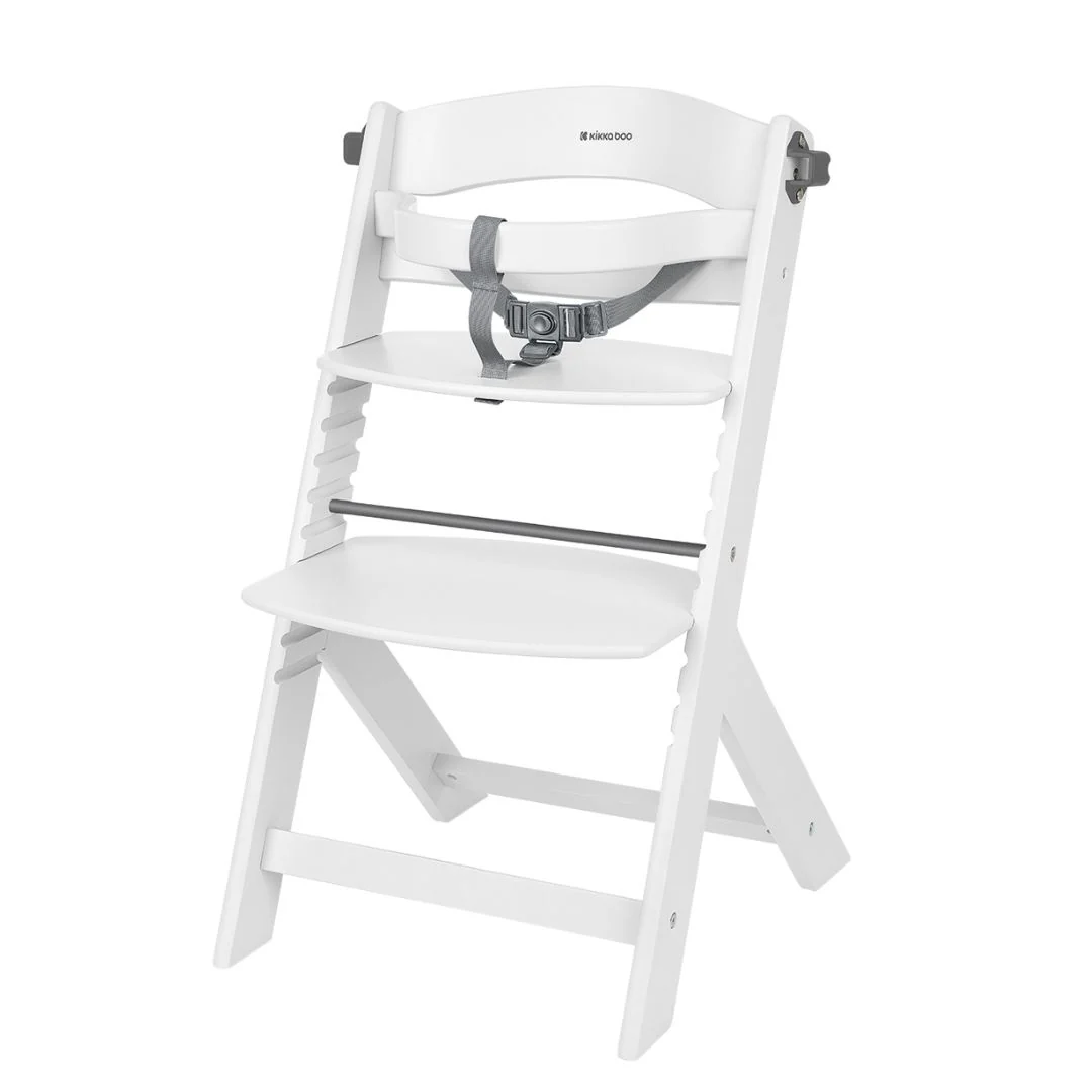 KikkaBoo® Nordy Wooden High Chair Nordy White - Image 2