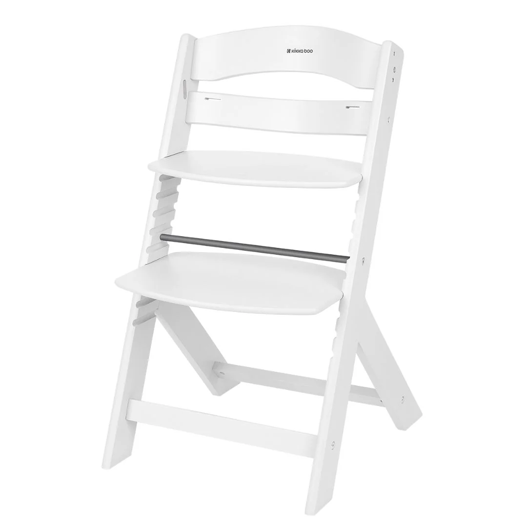 KikkaBoo® Nordy Wooden High Chair Nordy White - Image 3