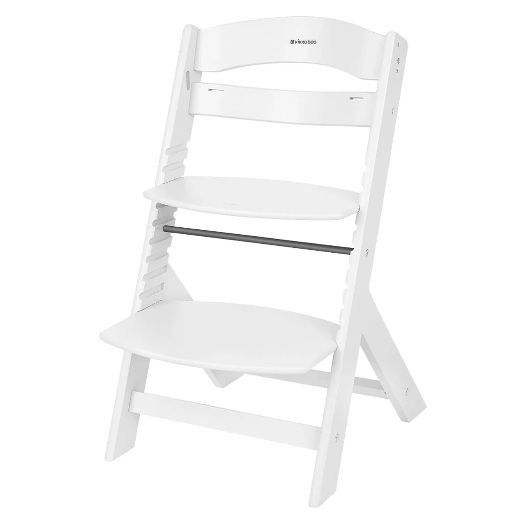 KikkaBoo® Nordy Wooden High Chair Nordy White - Image 4