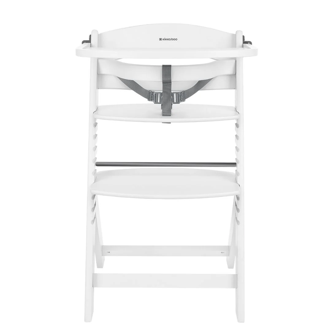 KikkaBoo® Nordy Wooden High Chair Nordy White - Image 6