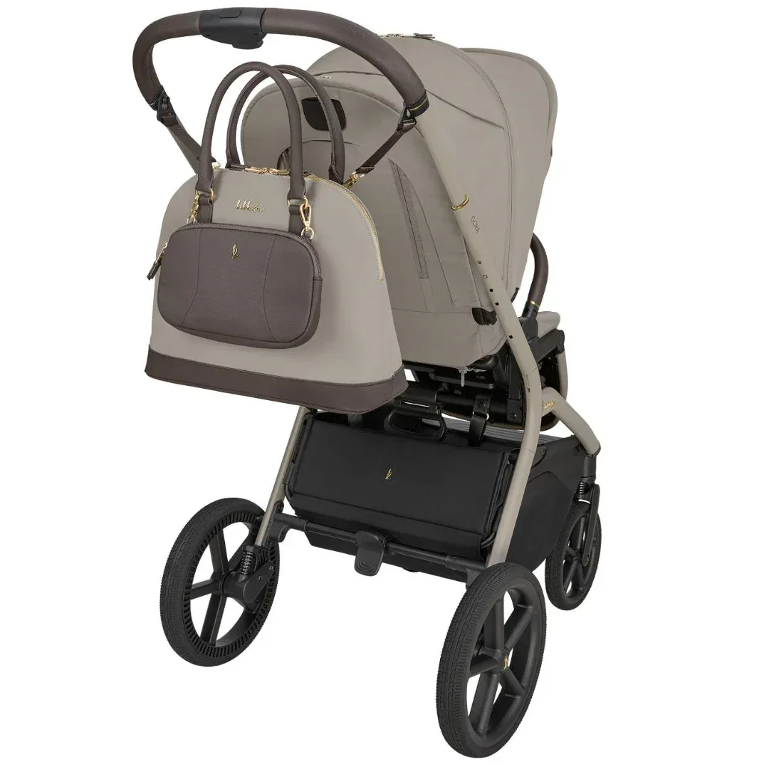 KikkaBoo® Platinum 4in1 Stroller Goya + i-Class i-SIZE Car Seat (40-87 cm) Champagne + i-Class 360 Rotating Isofix Base - Image 15