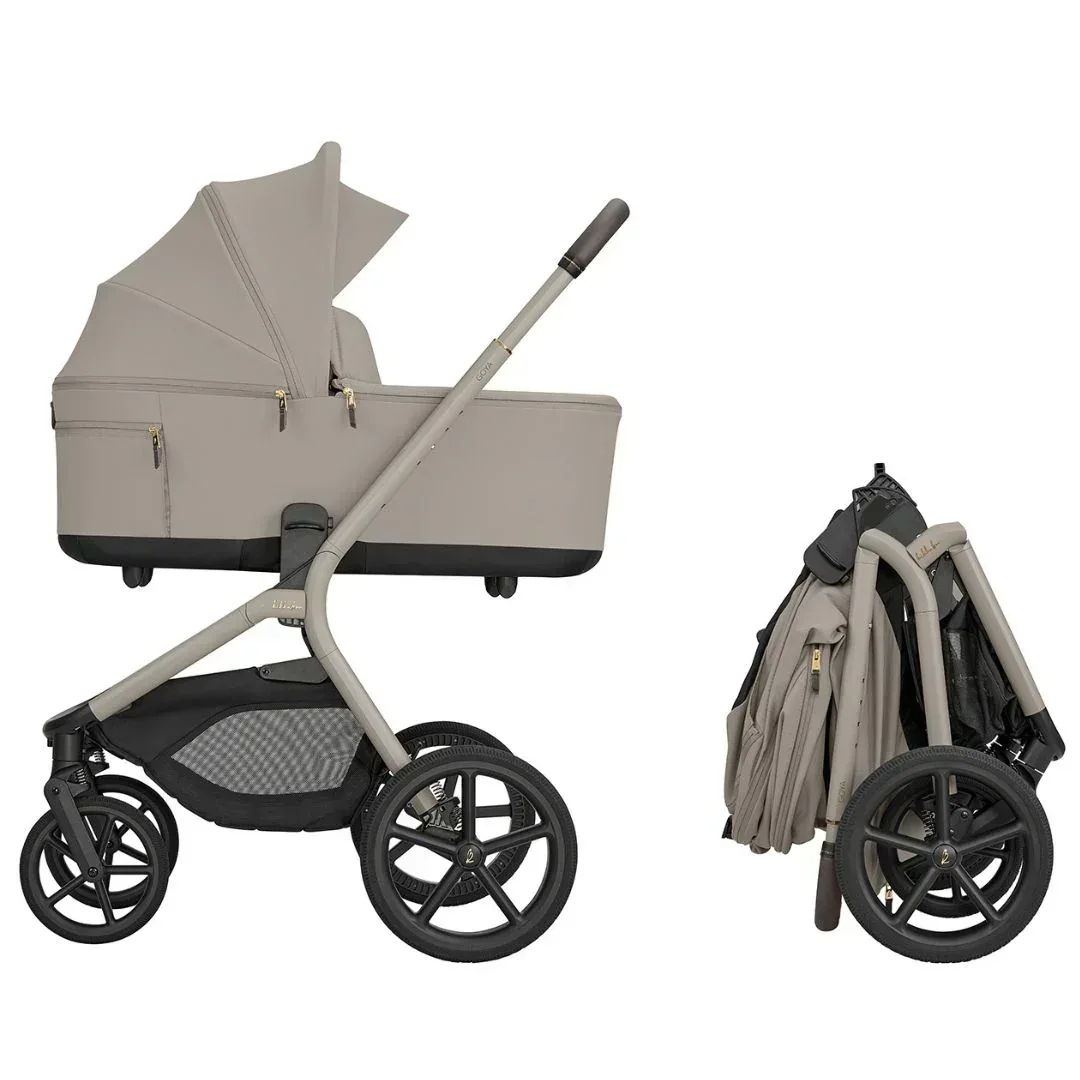 KikkaBoo® Platinum 4in1 Stroller Goya + i-Class i-SIZE Car Seat (40-87 cm) Champagne + i-Class 360 Rotating Isofix Base - Image 3
