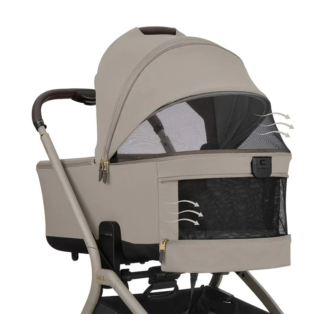 KikkaBoo® Platinum 4in1 Stroller Goya + i-Class i-SIZE Car Seat (40-87 cm) Champagne + i-Class 360 Rotating Isofix Base - Image 10