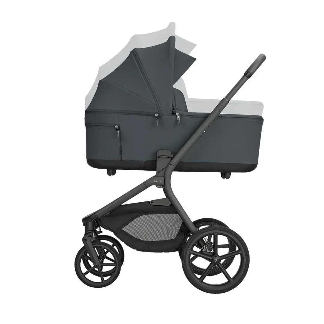 KikkaBoo® Platinum 4in1 Stroller Goya Graphite + i-Class i-SIZE Car Seat (40-87 cm) Noir + i-Class 360 Rotating Isofix Base - Image 16
