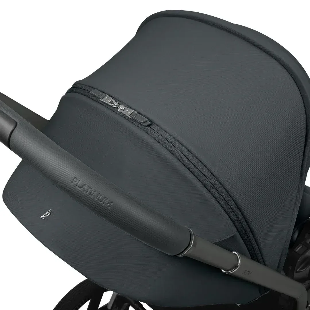 KikkaBoo® Platinum 4in1 Stroller Goya Graphite + i-Class i-SIZE Car Seat (40-87 cm) Noir + i-Class 360 Rotating Isofix Base - Image 13