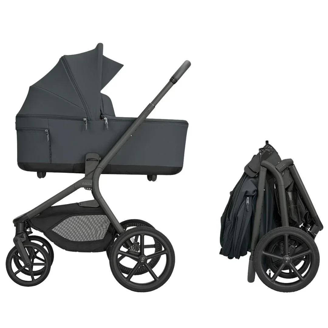KikkaBoo® Platinum 4in1 Stroller Goya Graphite + i-Class i-SIZE Car Seat (40-87 cm) Noir + i-Class 360 Rotating Isofix Base - Image 3