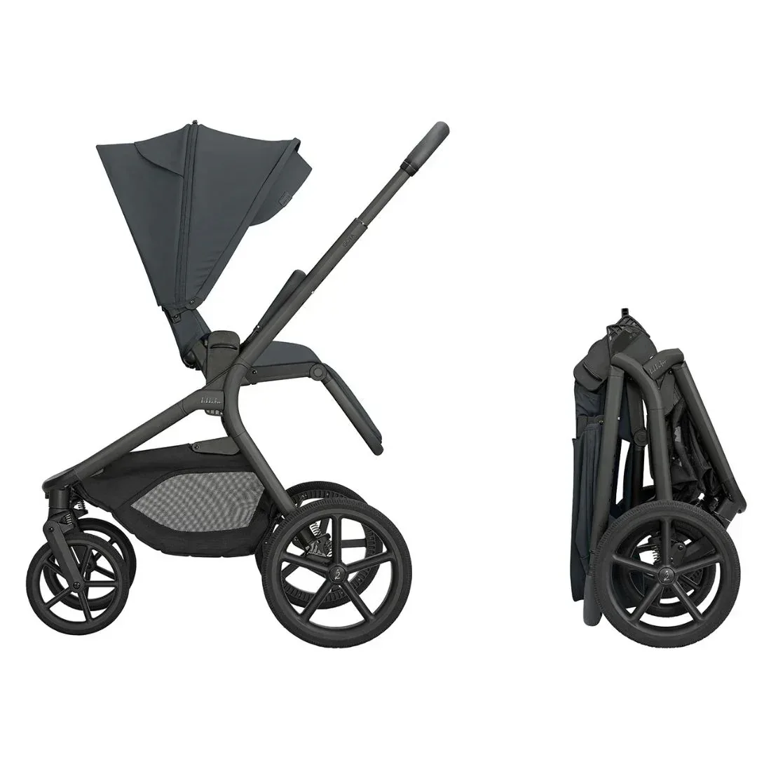 KikkaBoo® Platinum 4in1 Stroller Goya Graphite + i-Class i-SIZE Car Seat (40-87 cm) Noir + i-Class 360 Rotating Isofix Base - Image 4