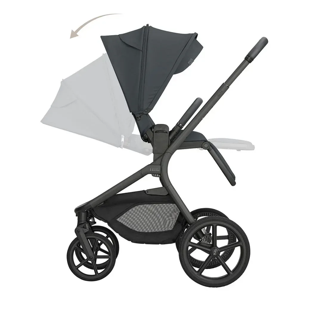 KikkaBoo® Platinum 4in1 Stroller Goya Graphite + i-Class i-SIZE Car Seat (40-87 cm) Noir + i-Class 360 Rotating Isofix Base - Image 7