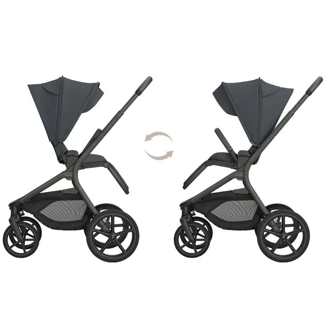 KikkaBoo® Platinum 4in1 Stroller Goya Graphite + i-Class i-SIZE Car Seat (40-87 cm) Noir + i-Class 360 Rotating Isofix Base - Image 9