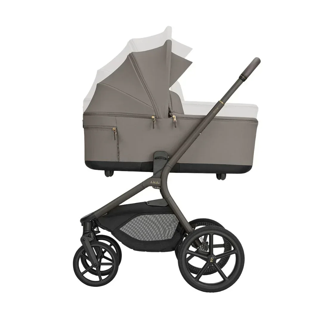 KikkaBoo® Platinum 4in1 Stroller Goya Mocca + i-Class i-SIZE Car Seat (40-87 cm) Noir + i-Class 360 Rotating Isofix Base - Image 11