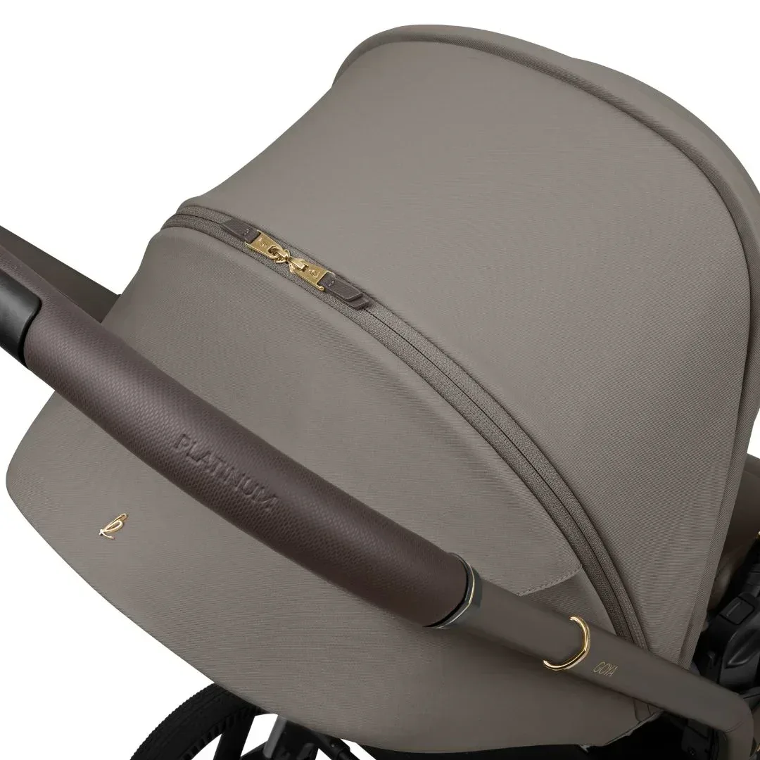 KikkaBoo® Platinum 4in1 Stroller Goya Mocca + i-Class i-SIZE Car Seat (40-87 cm) Noir + i-Class 360 Rotating Isofix Base - Image 16