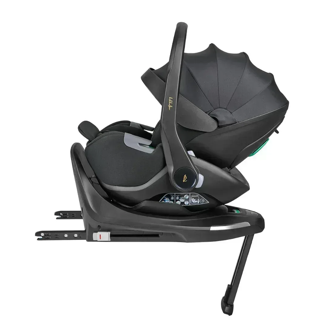 KikkaBoo® Platinum 4in1 Stroller Goya + i-Class i-SIZE Car Seat (40-87 cm) + i-Class 360 Rotating Isofix Base Noir - Image 23