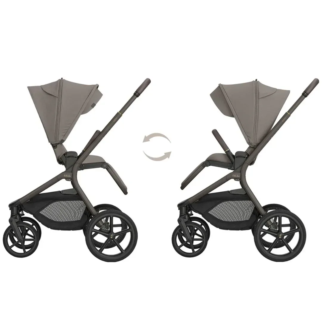 KikkaBoo® Platinum 4in1 Stroller Goya Mocca + i-Class i-SIZE Car Seat (40-87 cm) Noir + i-Class 360 Rotating Isofix Base - Image 9