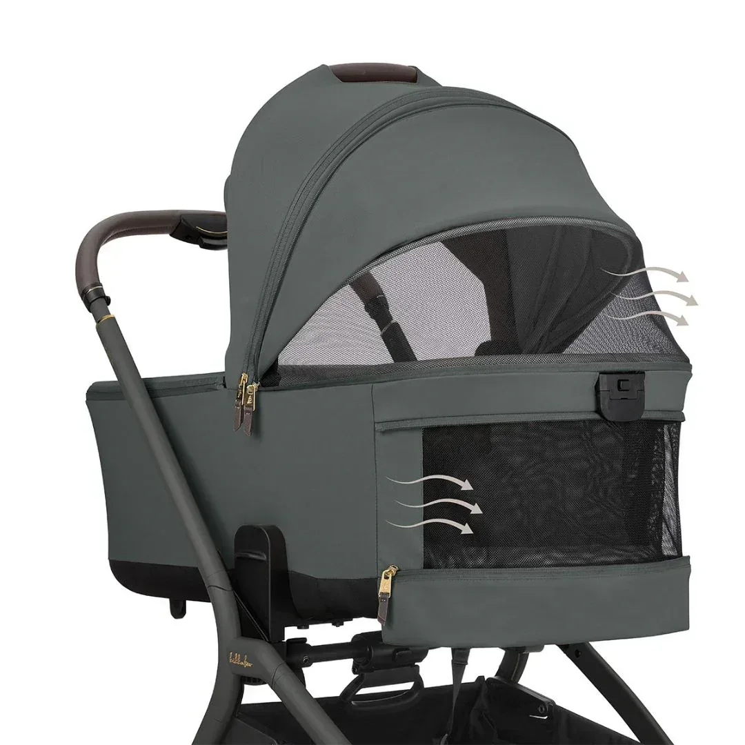 KikkaBoo® Platinum 4in1 Stroller Goya Olive + i-Class i-SIZE Car Seat (40-87 cm) Noir + i-Class 360 Rotating Isofix Base - Image 10