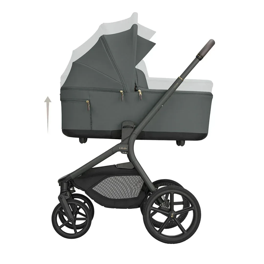 KikkaBoo® Platinum 4in1 Stroller Goya Olive + i-Class i-SIZE Car Seat (40-87 cm) Noir + i-Class 360 Rotating Isofix Base - Image 11