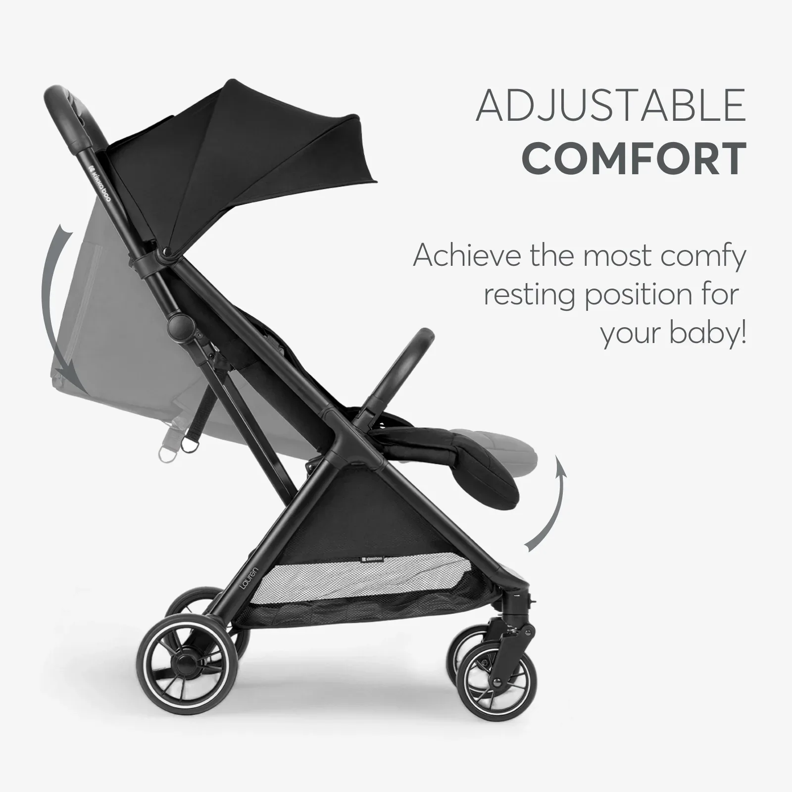 KikkaBoo® Pushchair Lauren Black 2025 - Image 4