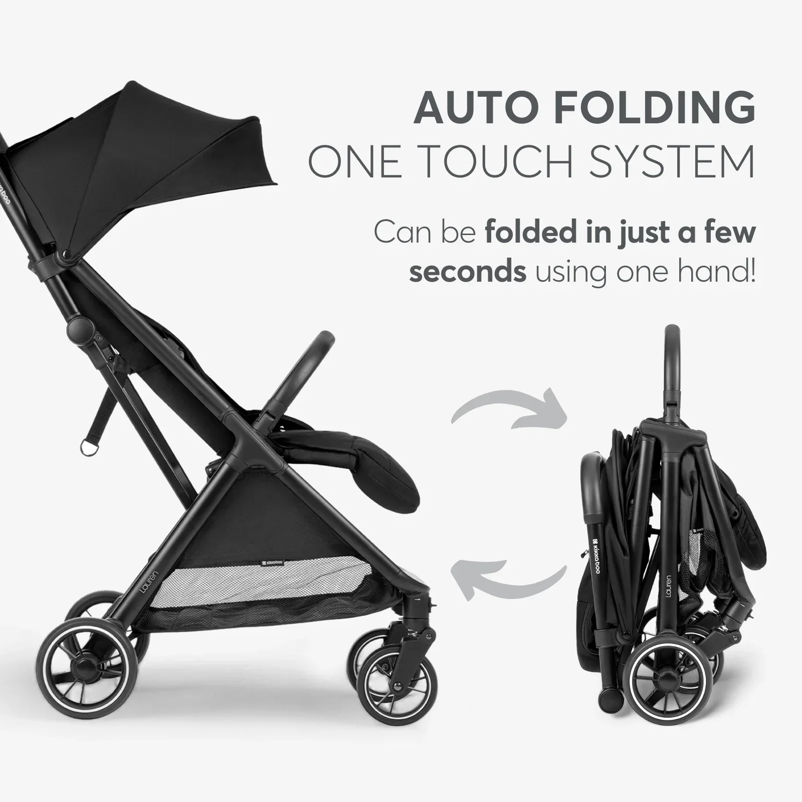 KikkaBoo® Pushchair Lauren Black 2025 - Image 6