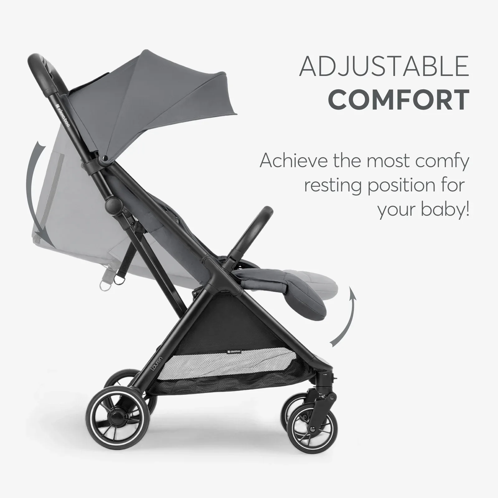 KikkaBoo® Pushchair Lauren Grey 2025 - Image 5
