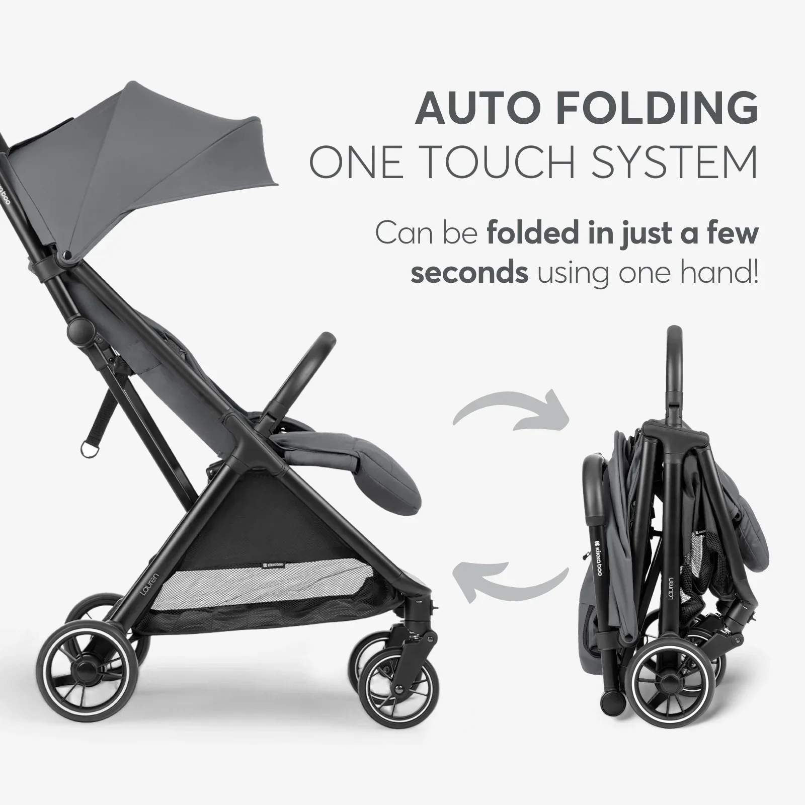 KikkaBoo® Pushchair Lauren Grey 2025 - Image 6