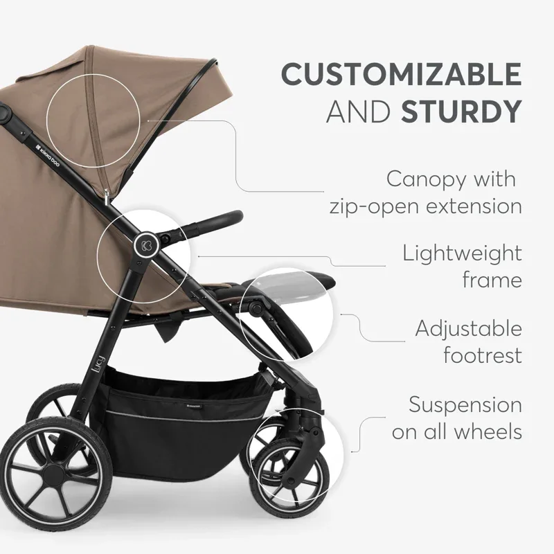 KikkaBoo® Pushchair Lucy Beige - Image 3