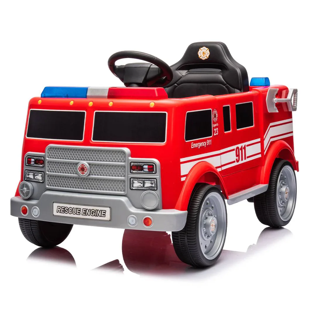 KikkaBoo® Battery-Powered Fire Truck Little Fire Red + 12V/10AH