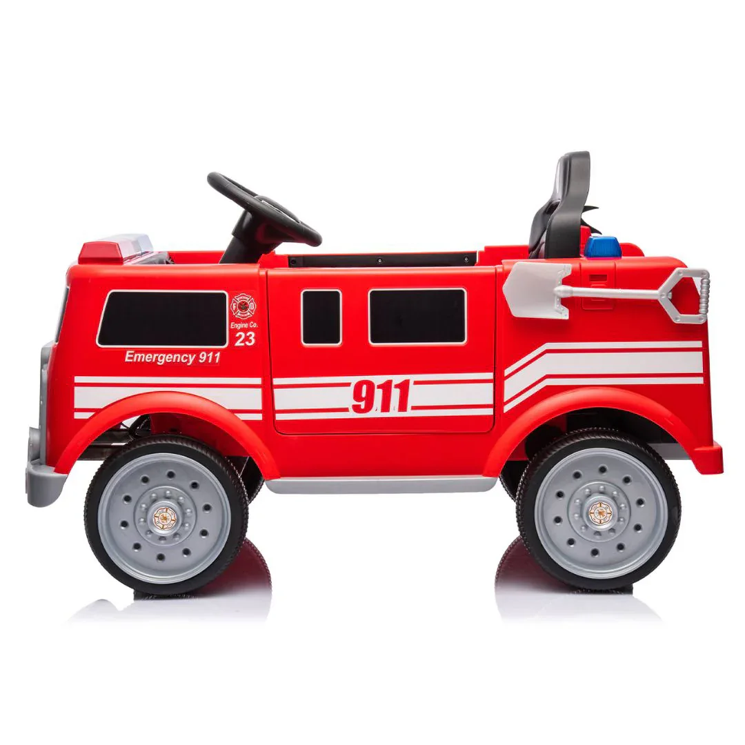 KikkaBoo® Battery-Powered Fire Truck Little Fire Red + 12V/10AH - Image 3