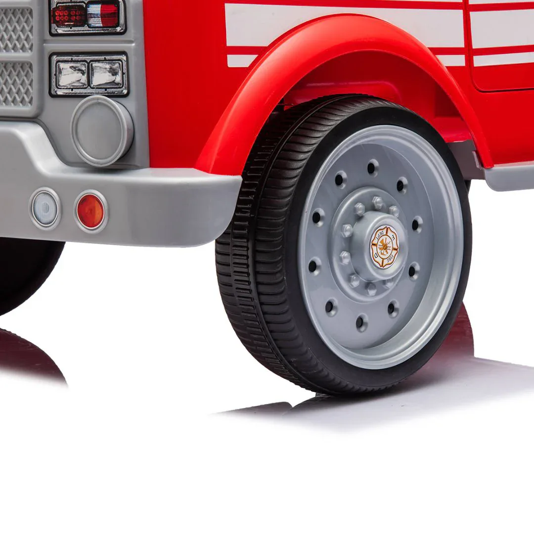 KikkaBoo® Battery-Powered Fire Truck Little Fire Red + 12V/10AH - Image 4