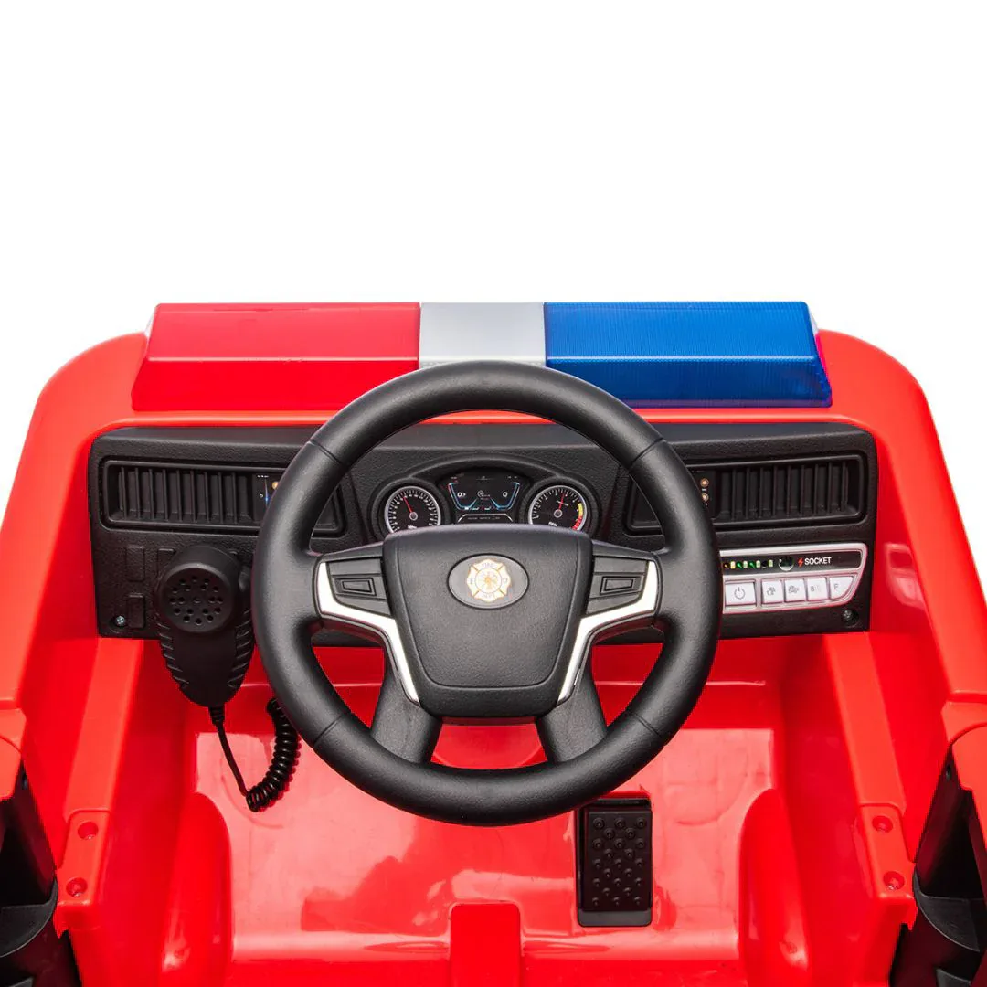 KikkaBoo® Battery-Powered Fire Truck Little Fire Red + 12V/10AH - Image 7