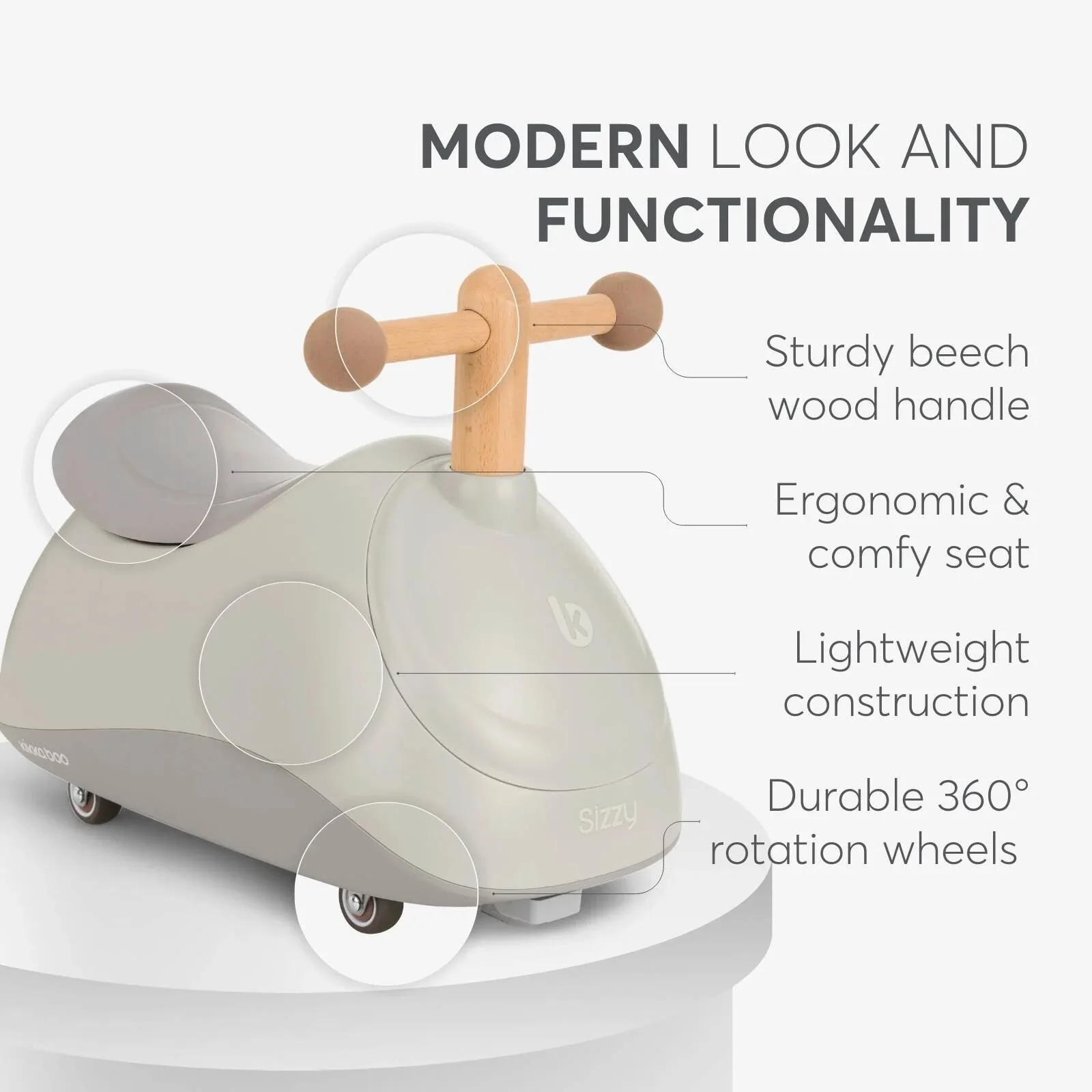 KikkaBoo® Ride-On Sizzy Beige - Image 7