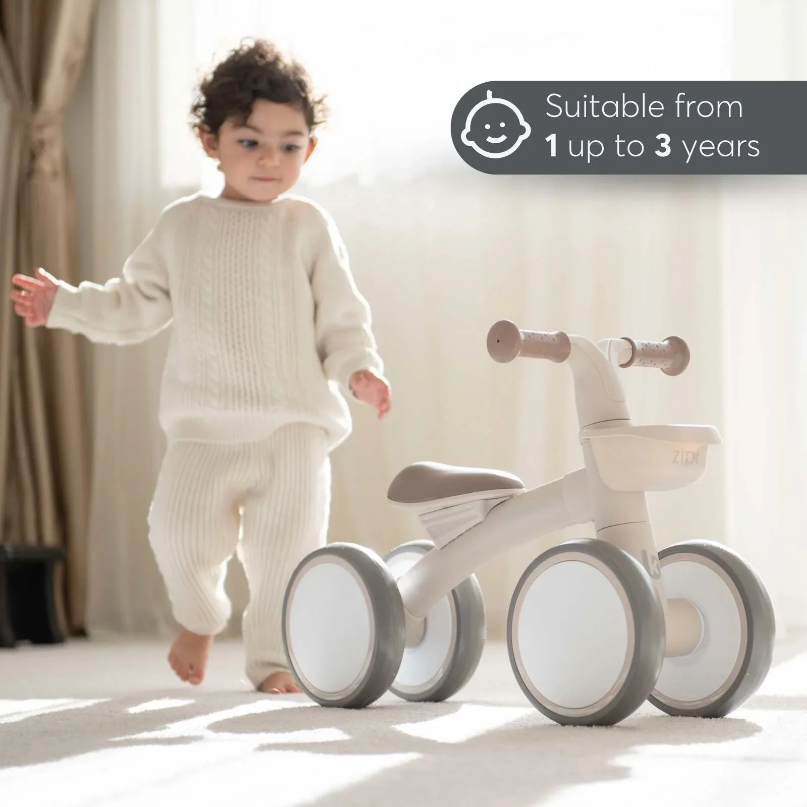 KikkaBoo® Ride-On Zipi Beige - Image 4