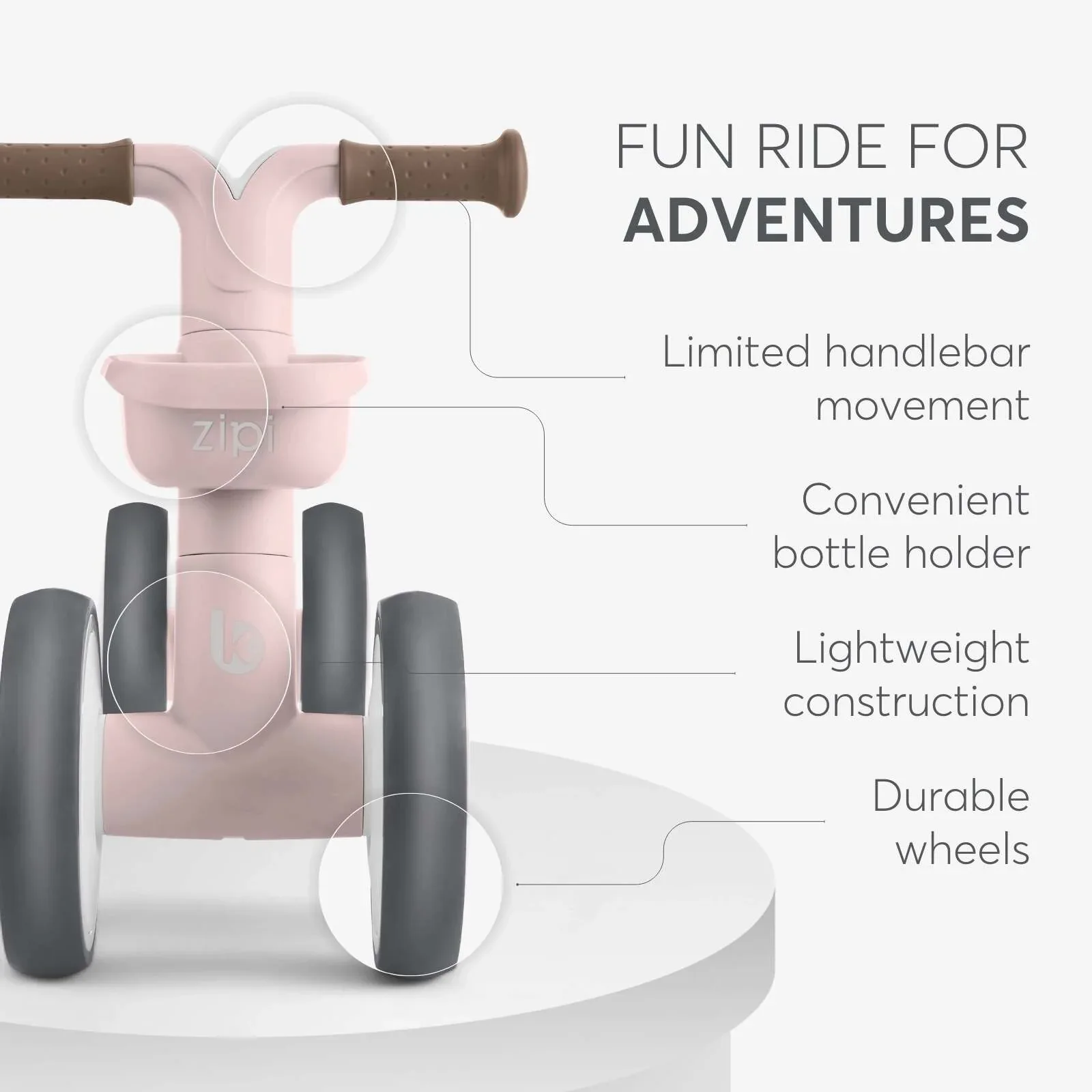KikkaBoo® Ride-On Zipi Pink - Image 8