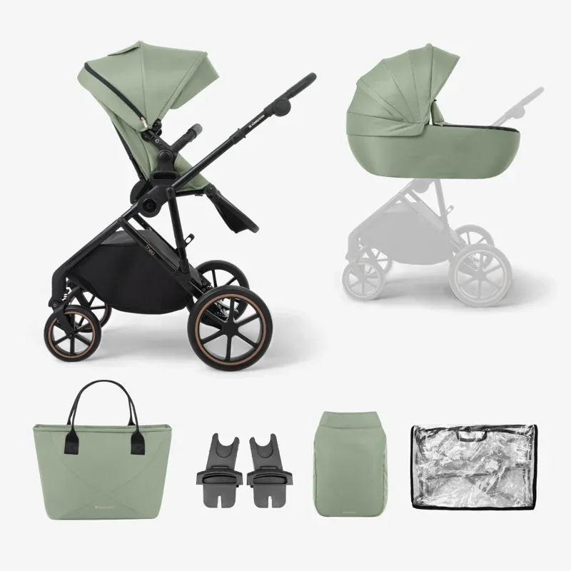 KikkaBoo® Stroller 2in1 with carrycot Thea Army Green