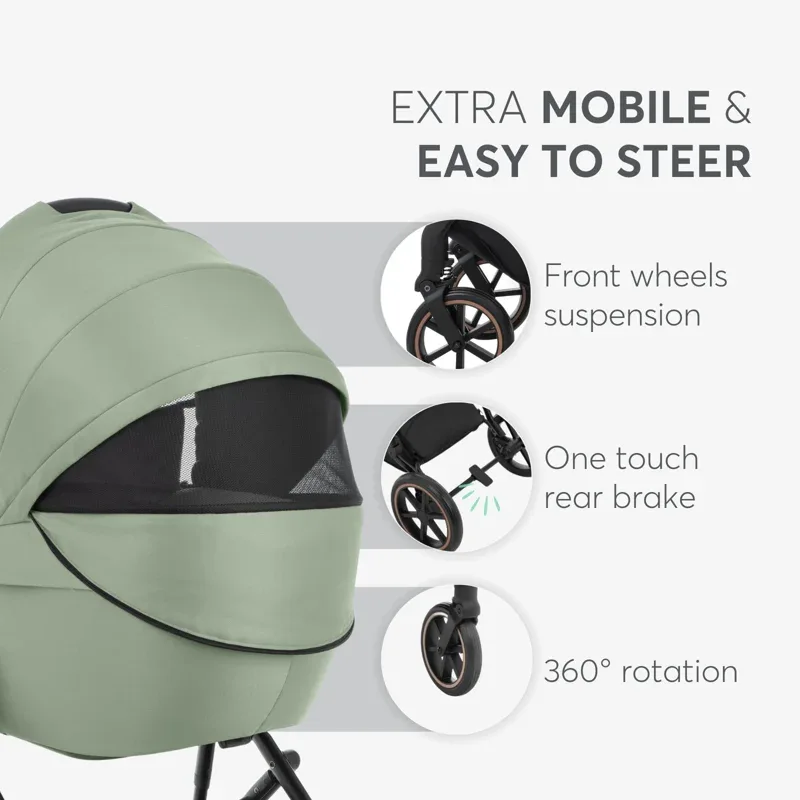 KikkaBoo® Stroller 2in1 with carrycot Thea Black - Image 11
