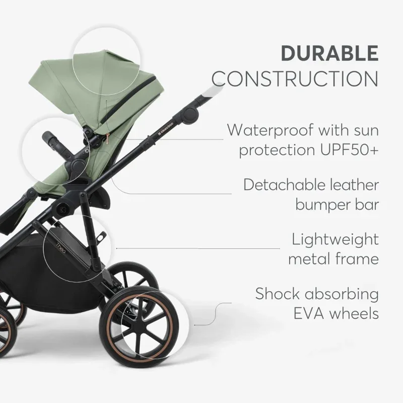 KikkaBoo® Stroller 2in1 with carrycot Thea Black - Image 6