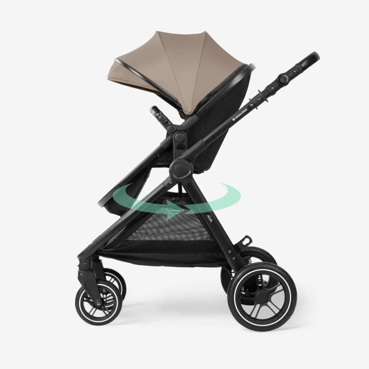 KikkaBoo® Stroller with carrycot 3v1 Ava Beige - Image 2