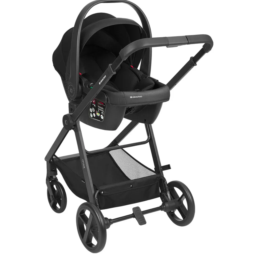 KikkaBoo® Stroller with carrycot 3v1 Mia Black - Image 11