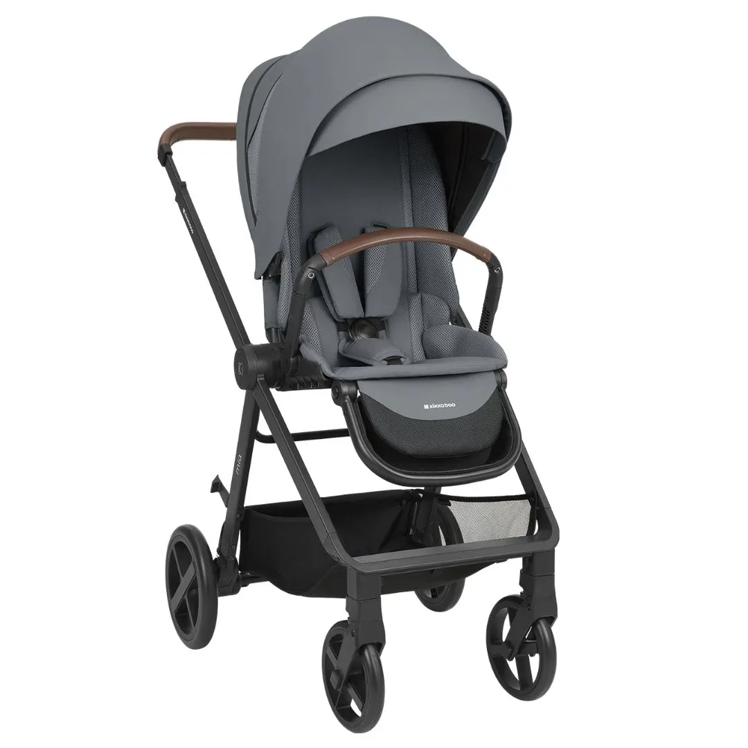 KikkaBoo® Stroller with carrycot 3v1 Mia Grey - Image 3