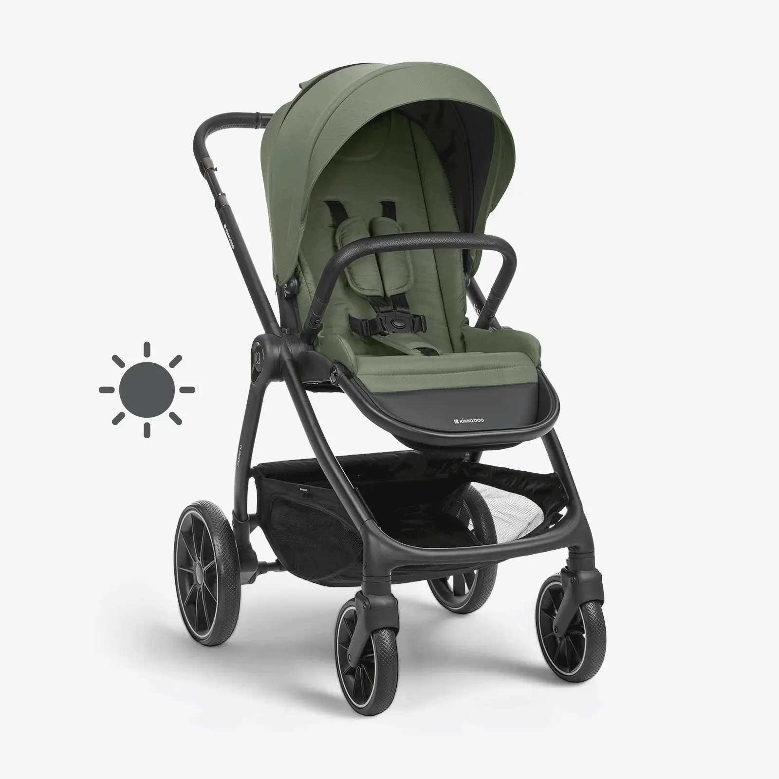 KikkaBoo® Stroller with carrycot 3v1 Modena Black - Image 4