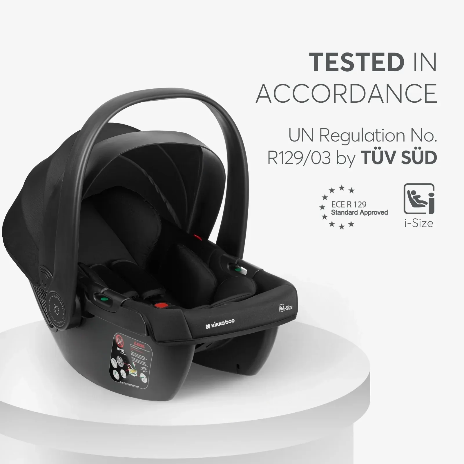 KikkaBoo® Stroller with carrycot 3v1 Modena Black - Image 8