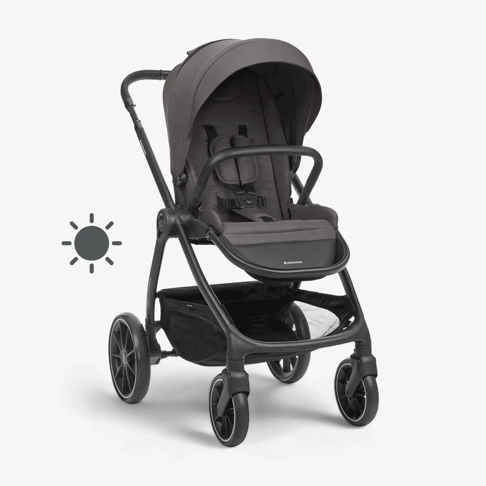 KikkaBoo® Stroller with carrycot 3v1 Modena Dark Grey - Image 3