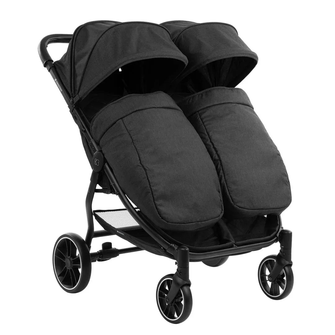 KikkaBoo® Twin stroller Happy 2 Black - Image 10