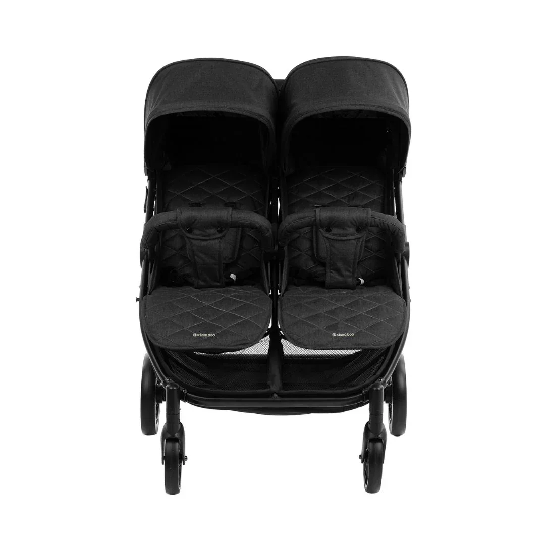 KikkaBoo® Twin stroller Happy 2 Black - Image 11