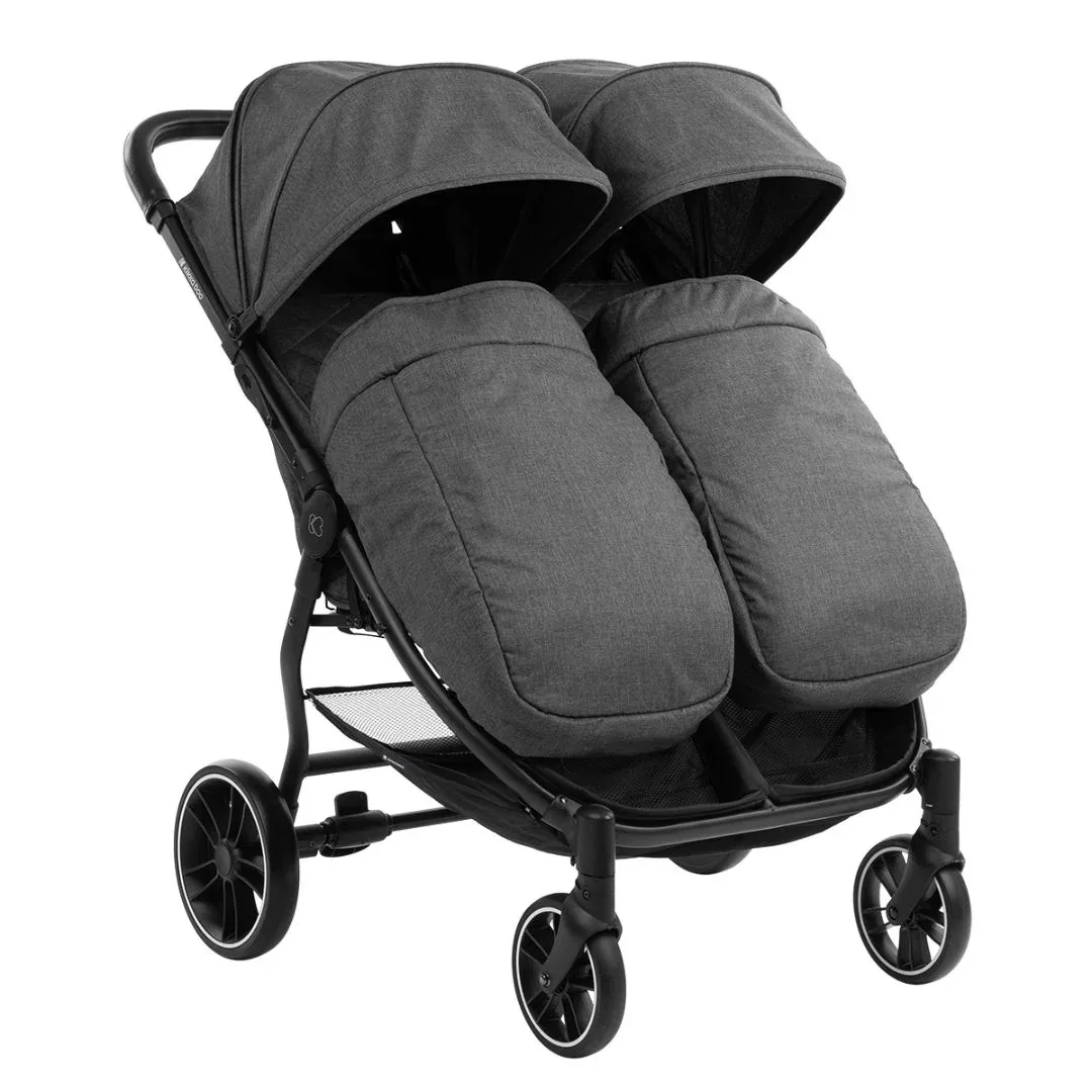 KikkaBoo® Twin stroller Happy 2 Dark Grey - Image 10