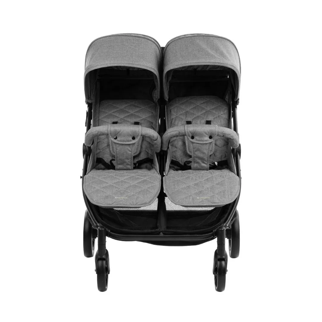 KikkaBoo® Twin stroller Happy 2 Light Grey - Image 12