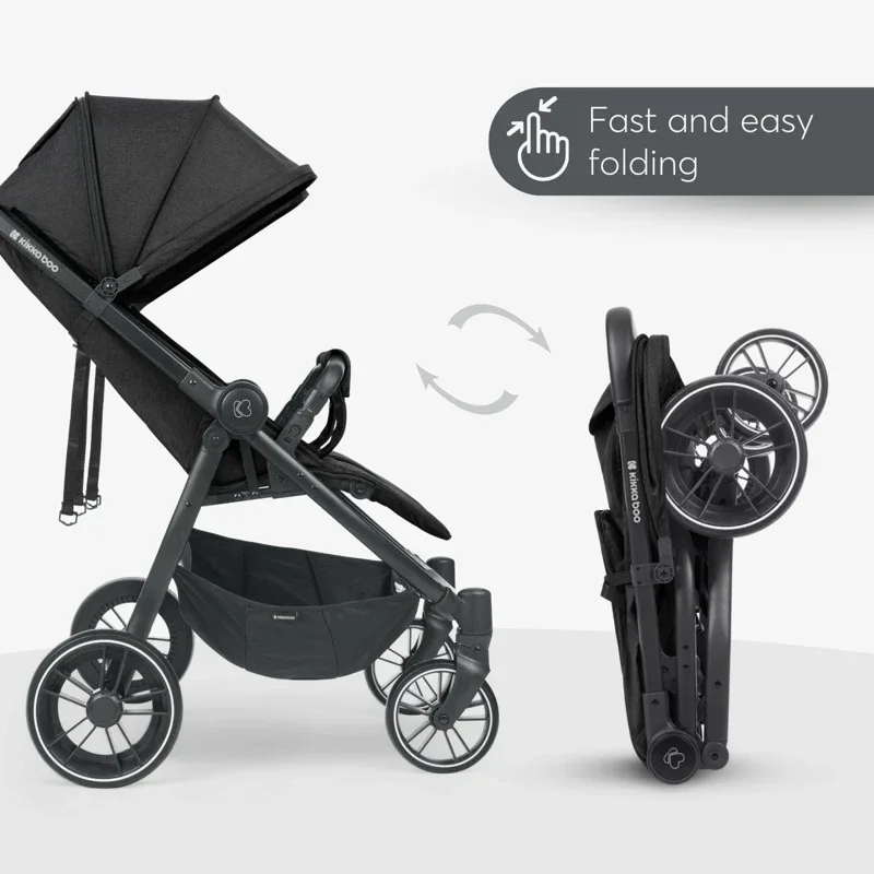 KikkaBoo® Twin stroller Happy 2 Light Grey - Image 3