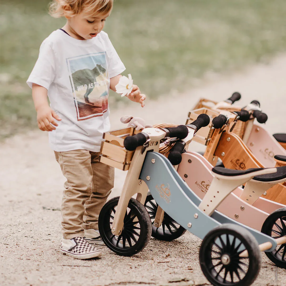 Kinderfeets® Balance Bike Tiny Tot Plus 2in1 Silver Sage - Image 4