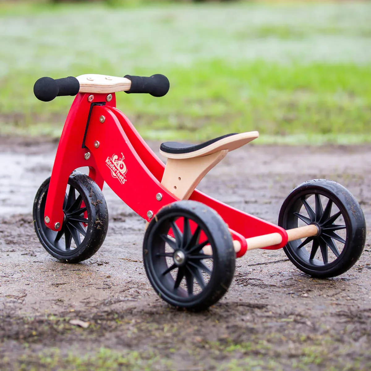 Kinderfeets® Tiny Tot Balance Bike 2in1 Cherry Red - Image 4