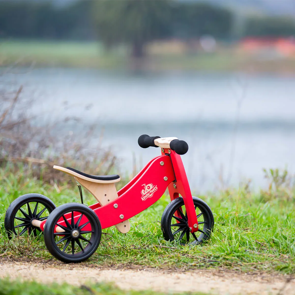 Kinderfeets® Tiny Tot Balance Bike 2in1 Cherry Red - Image 6