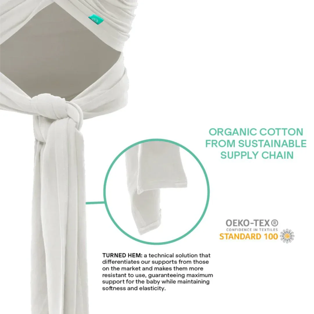 Koala Babycare® Baby Carrier Cuddle Wrap Stretchy Light Grey - Image 3